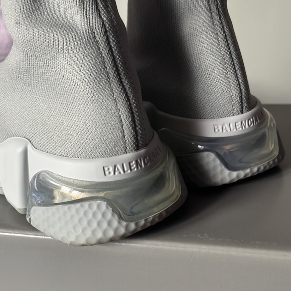 Balenciaga Clear Sole Grey Speed Sneaker - Picture 5 of 8